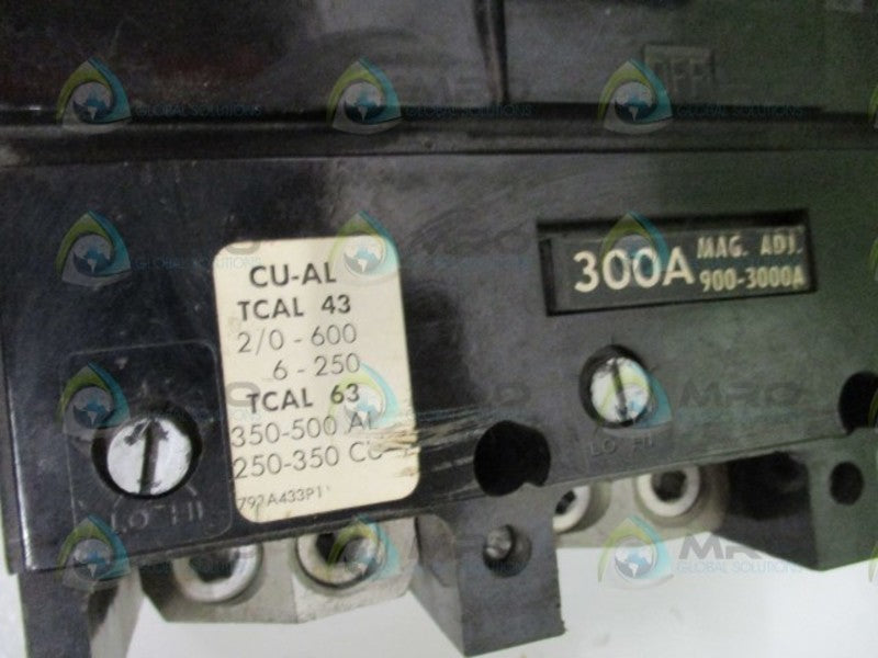 GENERAL ELECTRIC TJK636300WL CIRCUIT BREAKER 300A NSNP