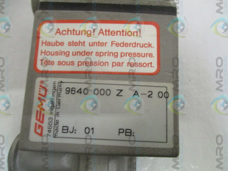 GEMU 88088039 9640000ZA-200 PRESSURE REDUCING VALVE NSMP