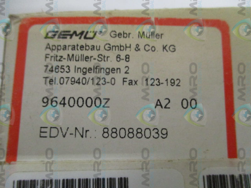 GEMU 88088039 9640000ZA-200 PRESSURE REDUCING VALVE NSMP