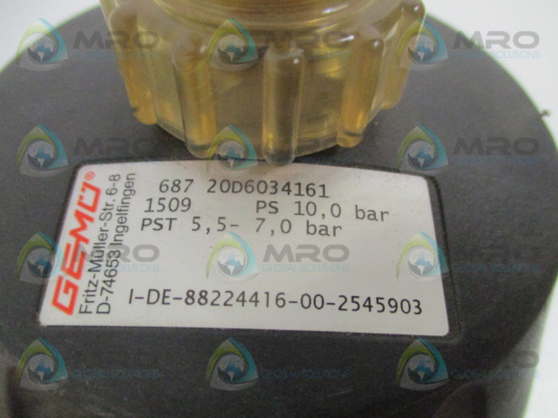 GEMU I-DE-88224416-00-2545903 68720D6034161 DIAPHRAGM VALVE UNMP