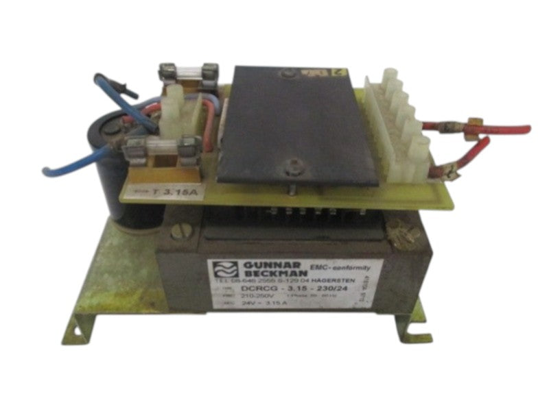 GUNNAR BECKMAN DCRCG-3.15-230/24 TRANSFORMER 210-250V UNMP