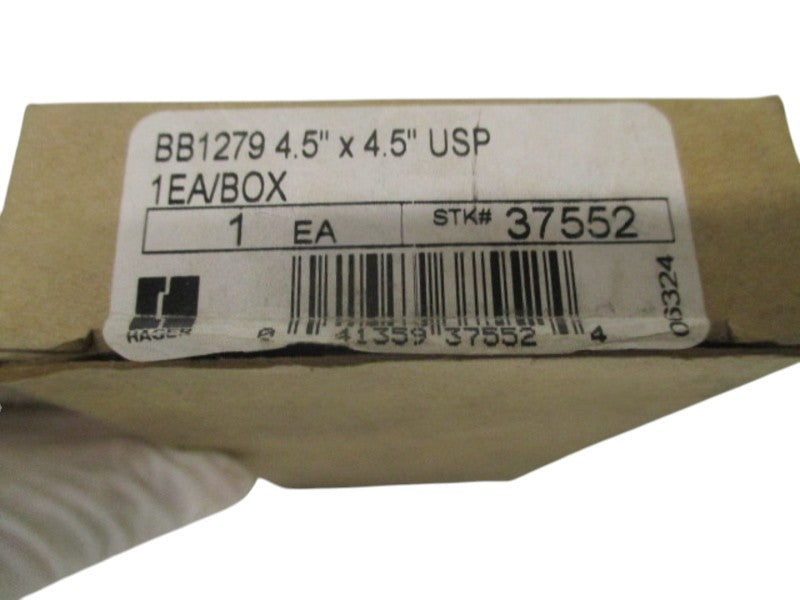 HAGER BB1279 DOOR HINGE 4.5" X 4.5" NSMP
