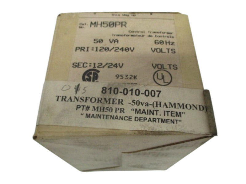 HAMMOND MH50PR CONTROL TRANSFORMER 50VA NSMP