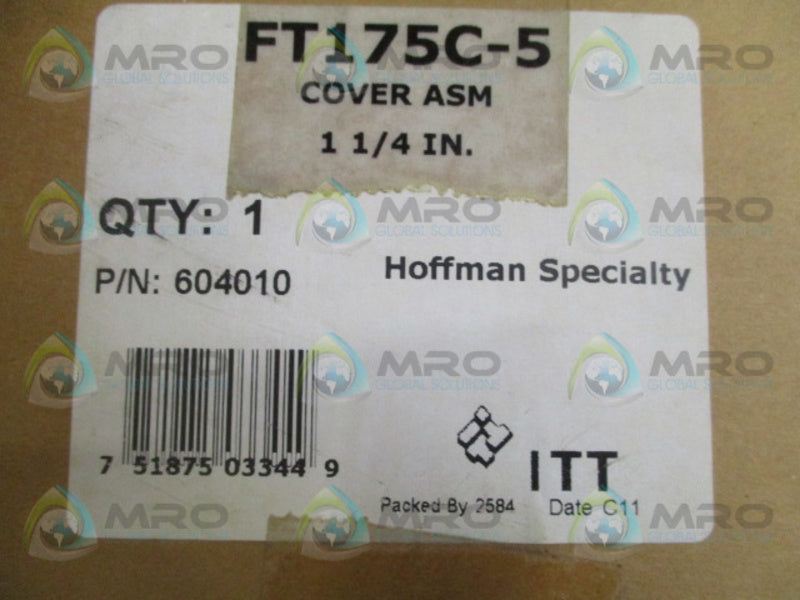 ITT 604010 FT175C-5 COVER ASSEMBLY 1-1/4"  NSMP