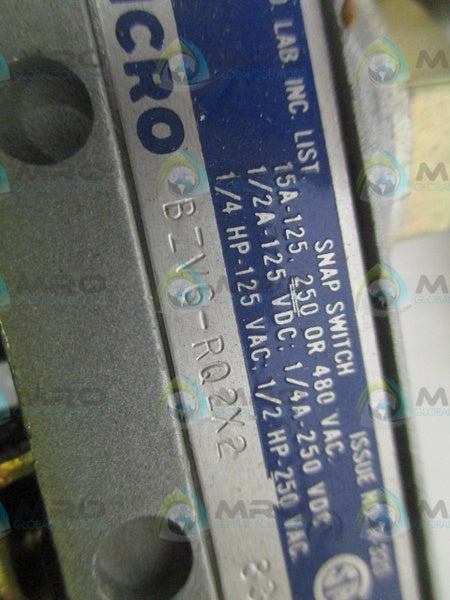 MICRO SWITCH BZV6-RQ2X2 LIMIT SWITCH TOP ROLLER (GREY) NSMP