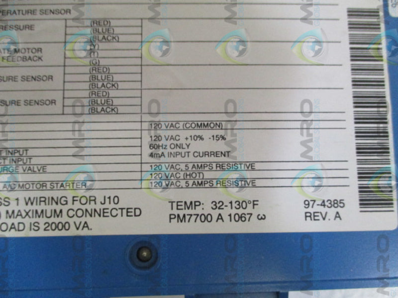 HONEYWELL PM7700A1067 PROGRAM MODULE UNMP