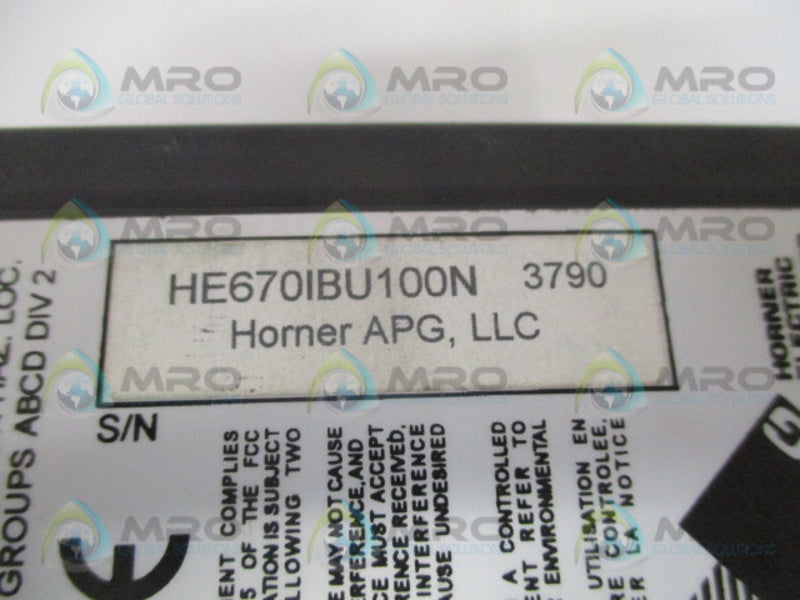 HORNER ELECTRIC HE670IBU100 INTERBUS-S FIELD PROCESSOR (AS PICTURED) UNMP