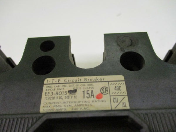ITE EE3-B015 CIRCUIT BREAKER 15A UNMP