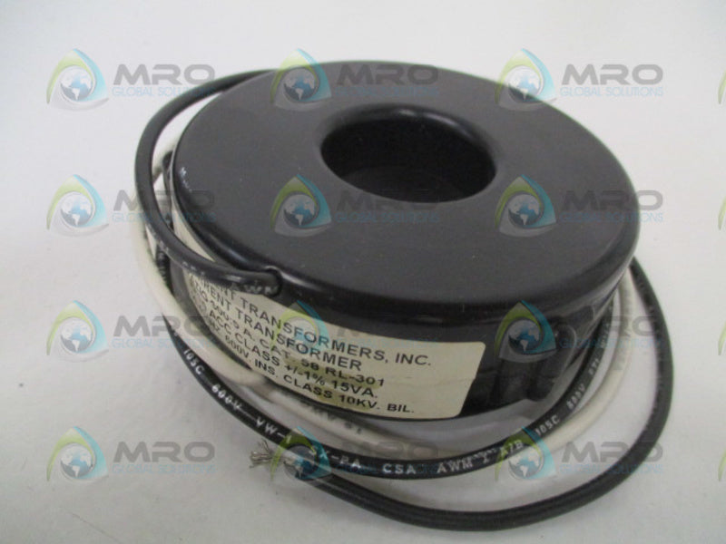 INSTRUMENT TRANSFORMERS 58RL-301 CURRENT TRANSFORMER RATIO 300:5 A NSNP