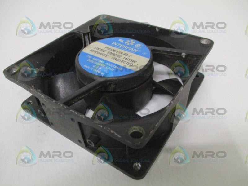 INTERFAN PM106-115-4B-7 115VAC TUBEAXIAL FAN UNMP
