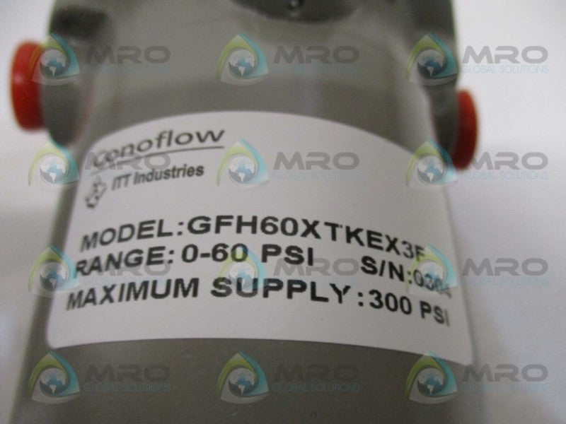 ITT CONOFLOW GFH60XTKEX3F FILTER REGULATOR 0-60 PSI NSMP