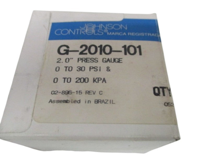JOHNSON CONTROLS G-2010-101 PRESSURE GAUGE 2" 0/30 PSI NSMP