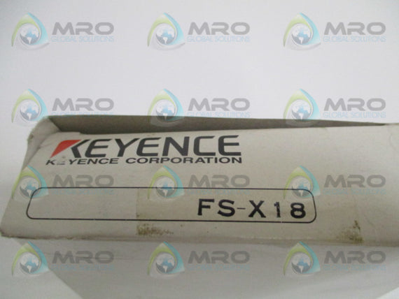 KEYENCE FS-X18 FIBER OPTIC PHOTOELECTRIC SENSOR *NEW IN BOX*