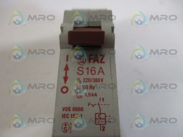 KLOCKNER MOELLER FAZS16A CIRCUIT BREAKER 16A NSNP