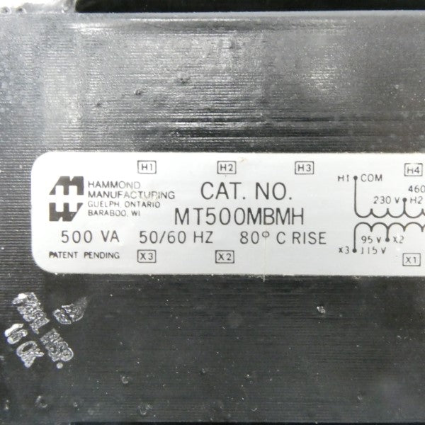 HAMMOND MANUFACTURING MT500MBMH 480V UNMP