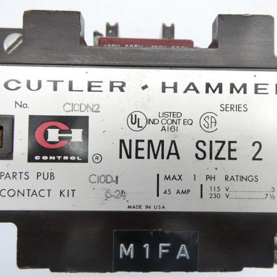 CUTLER HAMMER C10DN2 SER. A1 110/120V 45A UNMP