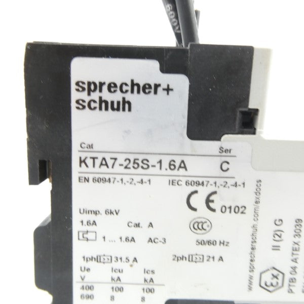 SPRECHNER+SCHUH KTA7-25S-1.6A SER. C 1.0-1.6A UNMP