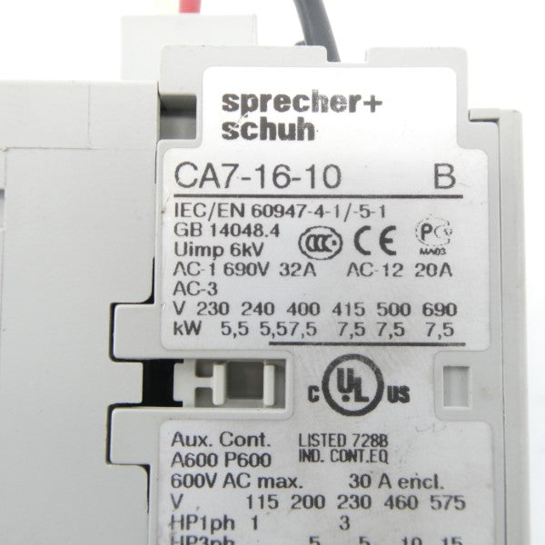 SPRECHER+SCHUH CA7-16-10 SER. B 110/120V 32A UNMP