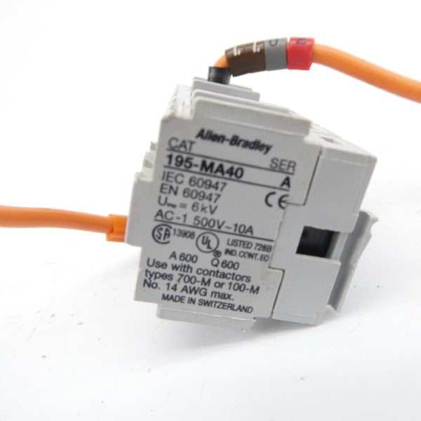 ALLEN BRADLEY 195-MA40 SER. A 500V 10A UNMP