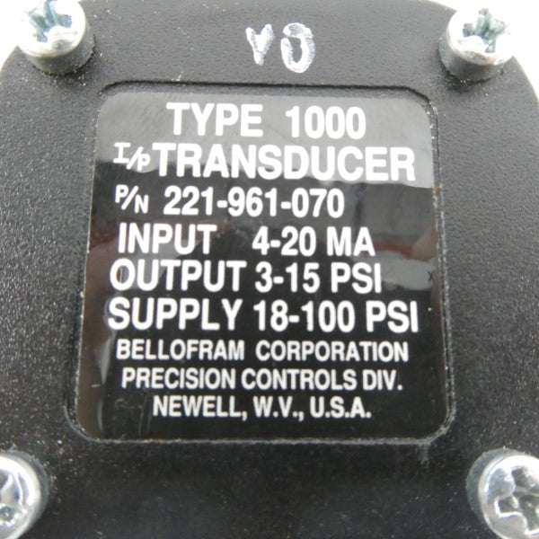 BELLOFRAM 221-961-070 18-100PSI UNMP