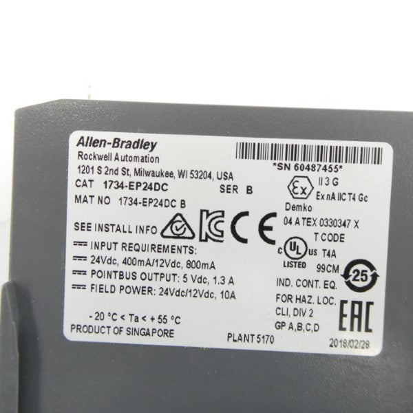 ALLEN BRADLEY 1734-EP24DC SER. B 24VDC UNMP