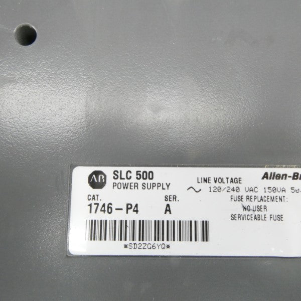 ALLEN BRADLEY 1746-P4 SER. A W/ 1746-A10 SER. B 120/240VAC UNMP