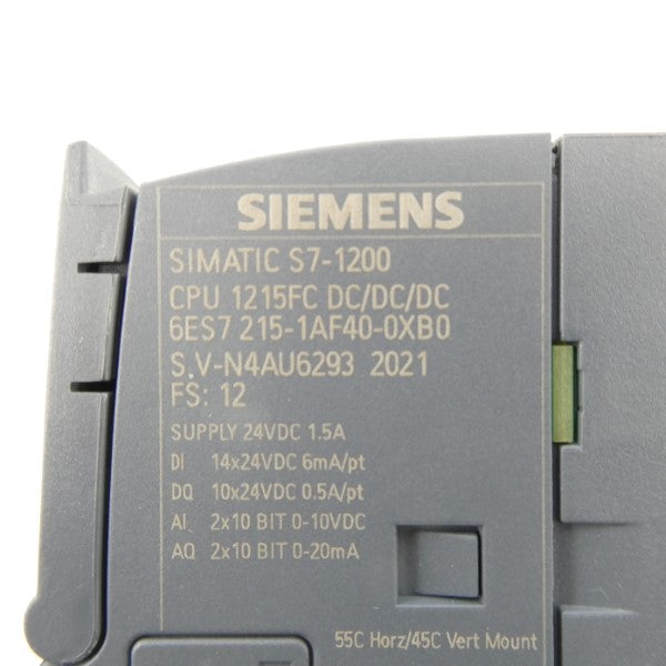 SIEMENS 6ES7215-1AF40-0XB0 24VDC 1.5A NSMP