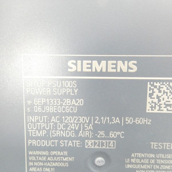 SIEMENS 6EP1333-2BA20 24VDC 5A NSMP