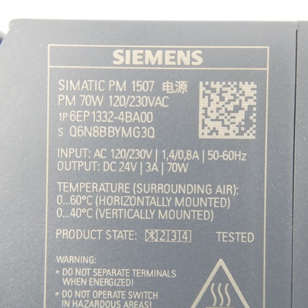 SIEMENS 6EP1332-4BA00 120/230VAC 1.4/0.8A NSMP