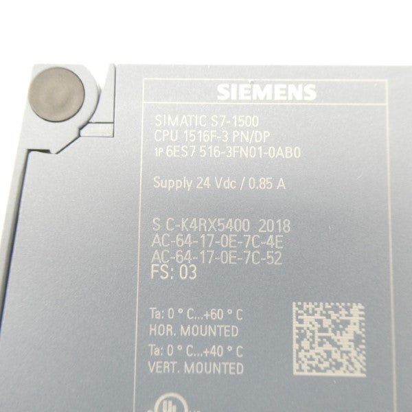 SIEMENS 6ES7516-3FN01-0AB0 24VDC 0.85A NSMP