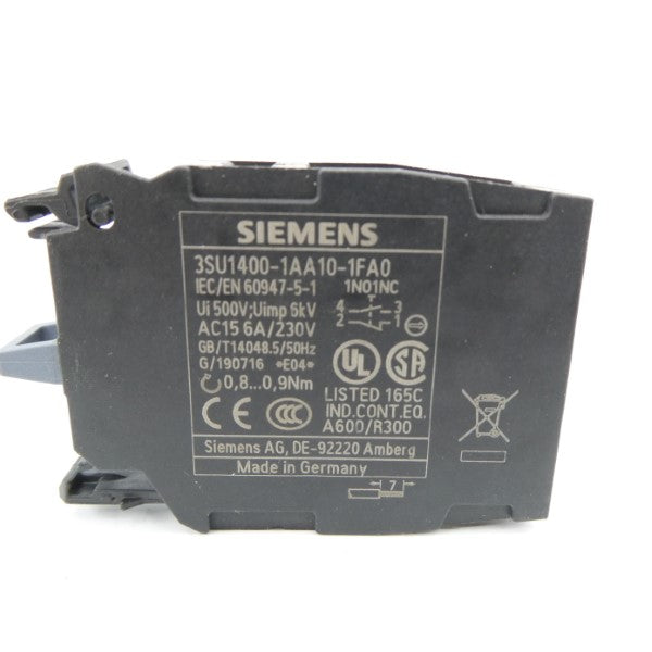 SIEMENS 3SU1400-1AA10-1FA0 230VAC 6A NSNP