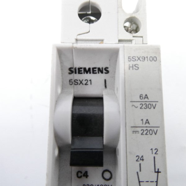 SIEMENS 5SX21C4 W/ 5SX9100HS 230V 6A UNMP