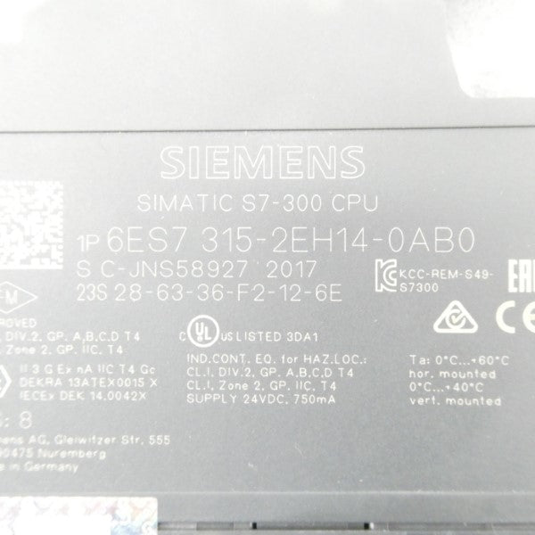 SIEMENS 6ES7315-2EH14-0AB0 24VDC NSMP