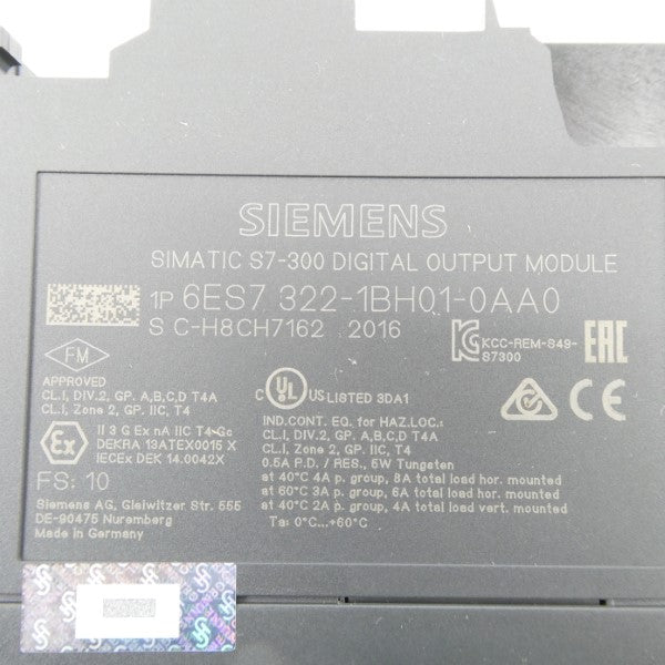 SIEMENS 6ES7322-1BH01-0AA0 24VDC 0.5A NSMP