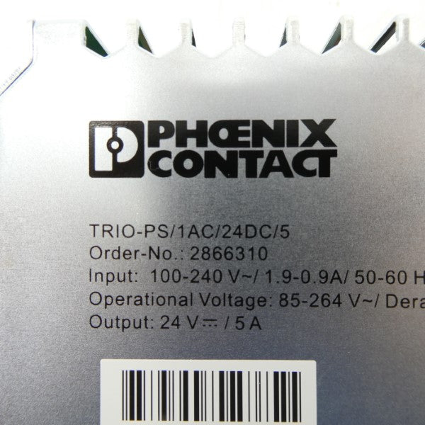 PHOENIX CONTACT TRIO-PS/1AC-24DC/5 2866310 100-240V 0.9-1.9A NSMP