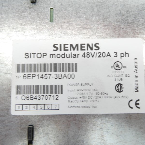 SIEMENS 6EP1457-3BA00 400-500VAC 1.7-2.06A NSMP