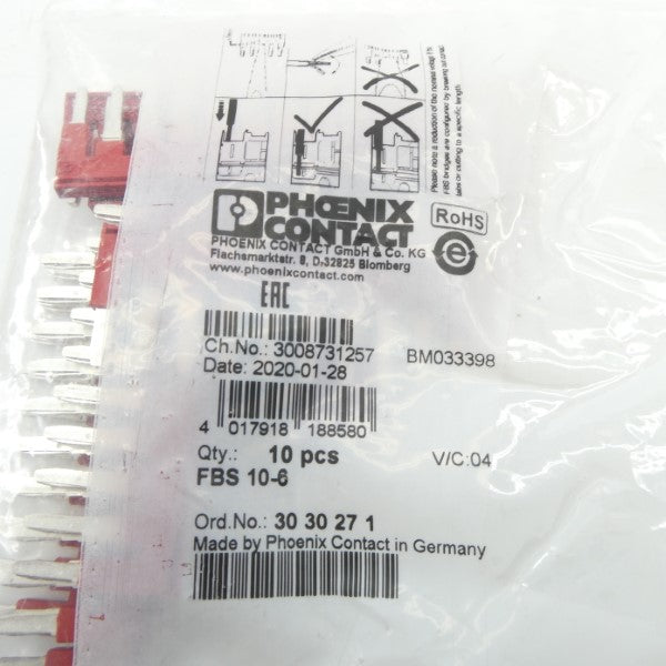 PHOENIX CONTACT FBS10-6 3030271 (PKG OF 10) NSMP