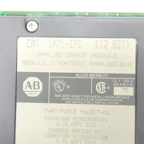 ALLEN BRADLEY 1771-IFE SER. A F/W H NSNP