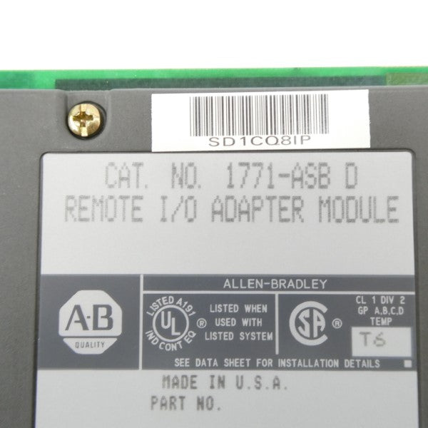 ALLEN BRADLEY 1771-ASB SER. D F/W G NSNP