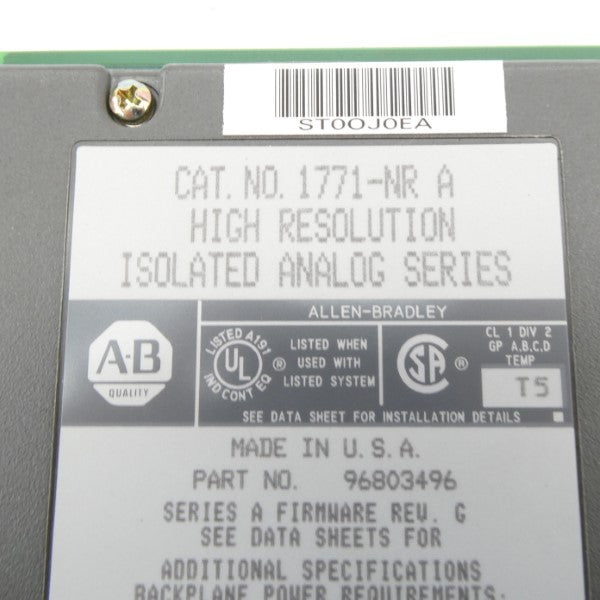 ALLEN BRADLEY 1771-NR SER. A F/W G UNMP
