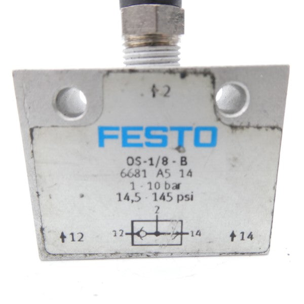 FESTO OS-1/8-B 6681 14.5-145PSI (AS PICTURED) UNMP
