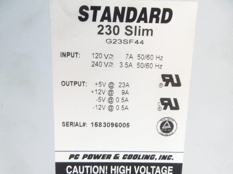 PC POWER & COOLING G23SF44 120-240VAC 7/3.5A NSMP
