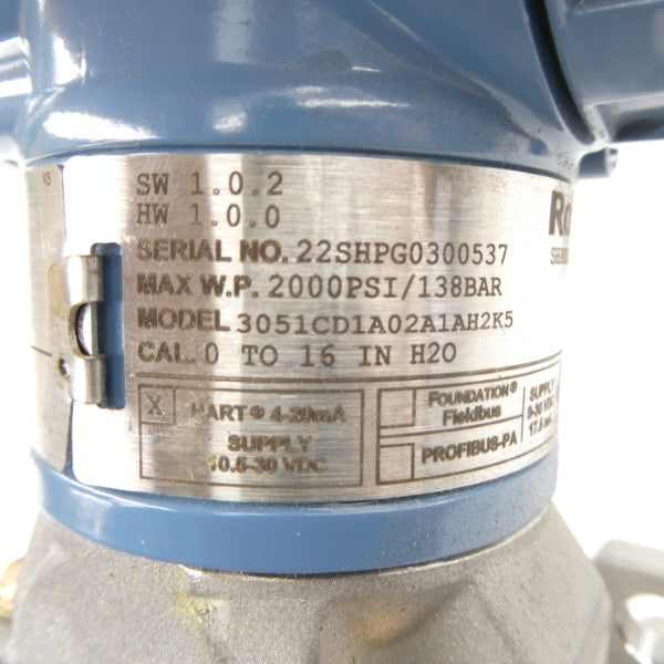ROSEMOUNT 3051CD1A02A1AH2K5 10.5-30VDC 2000PSI NSNP