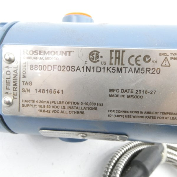 ROSEMOUNT 8800DF020SA1N1D1K5MTSM5R20 10.8-42VDC NSNP
