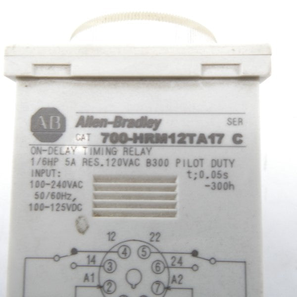ALLEN BRADLEY 700-HRM12TA17 SER. C 100-240VAC 5A 0-30S NSNP