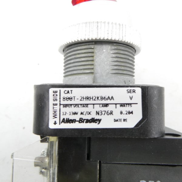 ALLEN BRADLEY 800T-2HRH2KB6AA SER. V 12-130VAC/DC (WH) NSMP