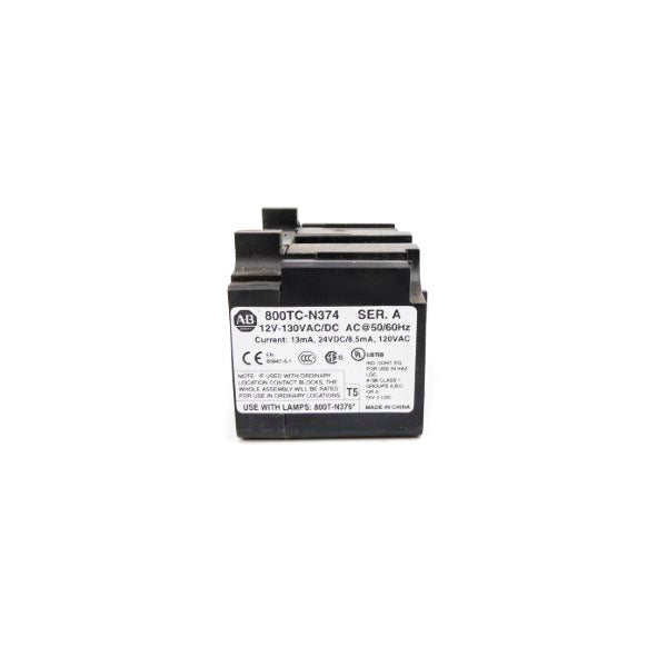 ALLEN BRADLEY 800TC-N374 SER. A 12-130VAC/DC NSNP