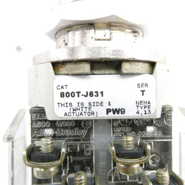 ALLEN BRADLEY 800T-J631 SER. T (WH) NSMP