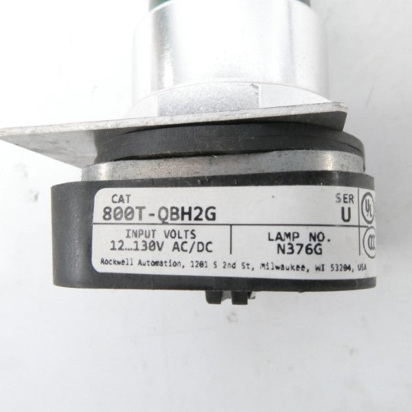 ALLEN BRADLEY 800T-QBH2G SER. U 12-130VAC/DC UNMP