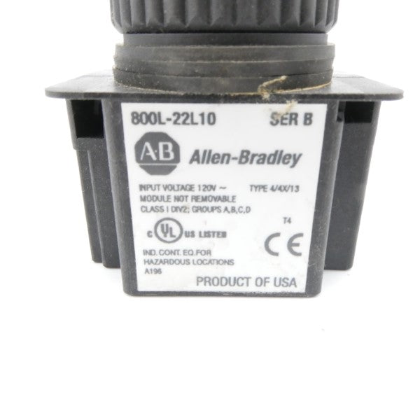ALLEN BRADLEY 800L-22L10 SER. B 120V NSNP